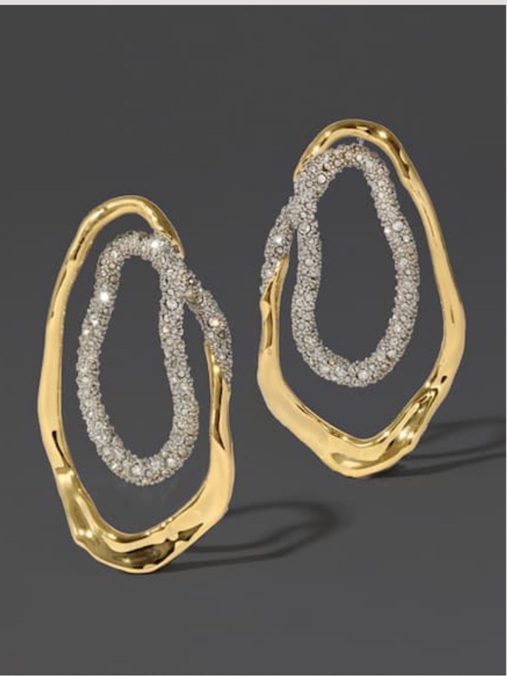 ALEXIS BITTAR • Solanales Organic double hoop loop Post Drop Earrings